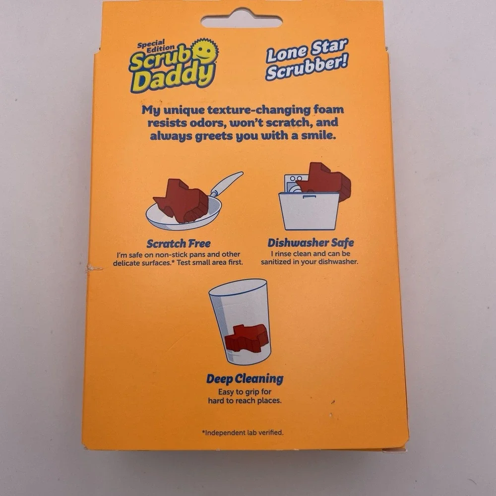 Scrub Daddy -  Special Edition - Texas Shape Scrubber Red Lot Of‎ 2 New In Box!